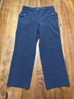 Chicos Pants Women Size 0  Navy Blue Zenergy Neema Upf Travel Cargo Stretch