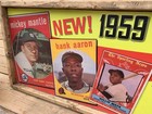 1959 Antique Style Art Wood Baseball Card Advertising Trade Sign 6x24 - Koufax