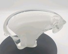 Vintage Art Deco Clear And White Glass Polar Bear Mother And Cub 
