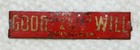 Vintage Tin Tobacco Tag Good Will Traylor Spencer   Co  