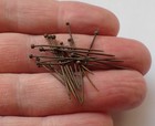 20 Handmade Brass Pins With Wrapped Heads From The 16th    17th  Century 
