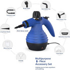 1050w Handheld Steam Cleaner 221  f 9pc Kit Portable Home Car Steamer