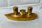 Vintage Copper brass Ship Table Lighter - Salt   Pepper