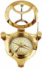 Marine Handmade Brass Sundial Compass 4 Inch Nautical Maritime Vintage Golden