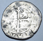 1500 s Philip Ii Mexico 1 2 Reales Spanish Colonial Antique Rare Pirate Cob Coin