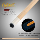 Pool Cue Stick  Low Deflection Shaft Billiard Cue Sticks With Hard Cas