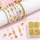 1250pc Gold Spacer Beads For Jewelry Making - Round   Flat Beads For Bracelets