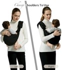 New Black Baby Sling Carrier  Toddler Carrier Sling With Double Safety Buckle 