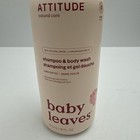 Attitude Baby 2-in-1 Shampoo   Body Wash  Ewg Verified  Fragrance Free 16 Fl Oz