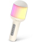 Wireless Bluetooth Karaoke Microphone  Portable Handheld Mic With Lights  10h Ba