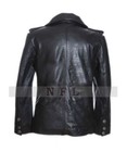 Men s German Black Naval Military Real Leather Jacket coat