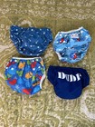 Baby Swim Diapers Reusable 5  Pc Lot Cloth Snaps Adjustable Size Large 20-27 Lbs