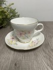 Vintage Crown Trent Bone China England Teacup   Saucer Floral