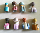 8 Vintage 1982 1983 1984 Avon  ladies Of Fashion  Porcelain Thimbles Collection