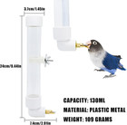 Automatic Parrot Water Dispenser - 130ml Bird Water Bottle With Cleaning Brush 