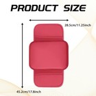 Car Center Console Cover  Leather Comfort Armrest Cover With 2 Storage Red