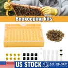 138x Beekeeping Rearing Cup Kit Bee Queen Cages Roller Beekeeper Equipment Tool