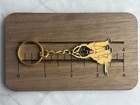 Belgian Malinois Enamel Keychain Gold Metal
