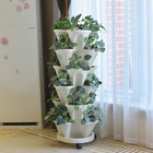 5-10 Tier Stackable Planters Vertical Planter Flower Pot With 360   Wheels   Tool