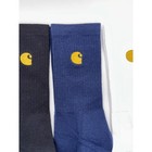 Carhartt Wip Chase Socks Navy Blue Gold Logo Crew Workwear Men One Size