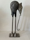 Tall Welded Artistic Metal Sculpture Tribal Elephant Modernist Safari Style Art