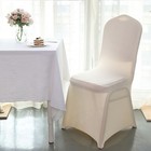 6 Beige Spandex Chair Covers For Wedding Banquet Party Reception Decorations