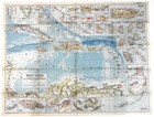 1954-3 March Large Vintage Wall Map West Indies  Cuba National Geographic   278 