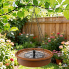 Hanging Bird Bath With Solar Fountain Pump  Basin For Bird Bath Feeder Garden