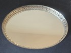 Vintage Gold Filigree Vanity Mirror Tray Oval 13    Perfume Makeup Dresser