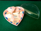 Vintage Nos 1950s Sanitoy No  1538 Brush   Comb In Heart Shape Case  New Unused