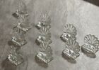 Baccarat Crystal Bambous Shell Place Card Holder No Box