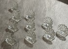 Baccarat Crystal Bambous Shell Place Card Holder With Stamp