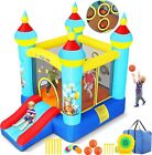 Inflatable Bounce House Jumping Castle With 370w Blower Slide Backyard For Kids