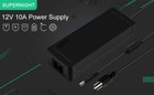 10x Ac To Dc 12v 10a 120w Power Supply Adapter Transformer For Led Strip Light