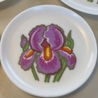 Vintage Keny Kids Kitchen Play Dishes Tea Party Iris Flower Plates Lot Of 8