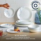 Corelle Blue Ribbons 12-piece Glass Dinnerware Set  service For 4 