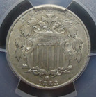 Pcgs Certified Au50 Almost Uncirculated 50 1883 Shield Nickel 5c Nickle Coin