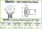 M6 Stainless Steel 6-lobe Pan Head Machine Screws  Hexalobular Star Torx A2 18-8