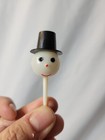 Vintage Lot  12  Cake Cupcake Floral Plastic Picks Christmas  Snowman 