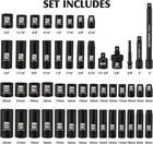 3 8 In  49 Piece Milwaukee 6 Point Impact Socket Ratchet Drive And Metric Set