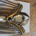 Vintage Art Deco Style Brooch Silver Tone Metal With Faux Teardrop Pearl