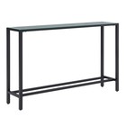 56  Black Mirrored Glass Console Table
