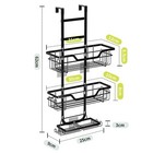 Over The Door Shower Caddy Hanging  Black Rustproof Shower Organizer