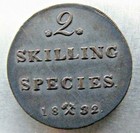 Norway 2 Skilling 1832 Superb High Grade Specimen  
