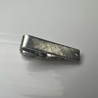 925 Sterling Silver Retro Small Tie Clip Bar Clasp Textured