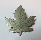 Vintage Leaf Brooch With Etched Sign  dmc  Sterling Silver Pin Brooch 5 5 Grams