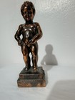 Mid Century - Vintage Metal Copper Bruxellles Manneken Pis Statue 7   2 2  - B63