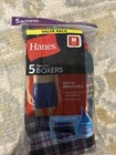 Hanes Men s Plaid Boxer Briefs Soft Breathable - 5 Pack - Medium  32-34  New