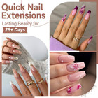 Coffin Nails Tips  216 Pcs Soft Gel Nail Tips Coffin Half Matte Full Cover False