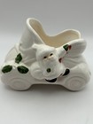 Vintage Christmas Santa Vw Beetle Bug Planter Relpo Taiwan 5   l X 3 5   h X 3 5   w